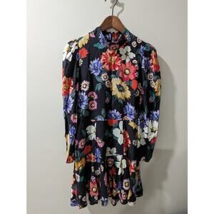 Yumi Kim Floral Long Sleeve Mini Dress